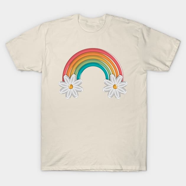 Rainbow Flower T-Shirt by Designed-by-bix